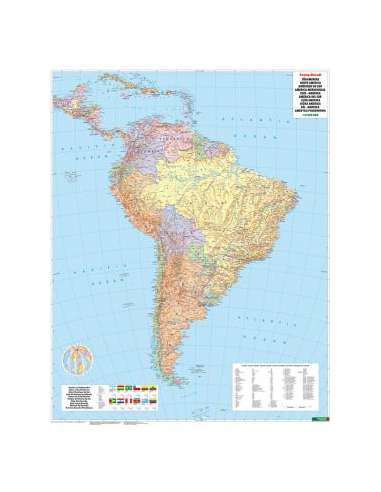 South America - Dél-Amerika térkép