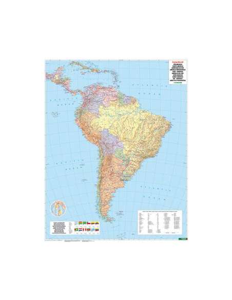 South America - Dél-Amerika térkép