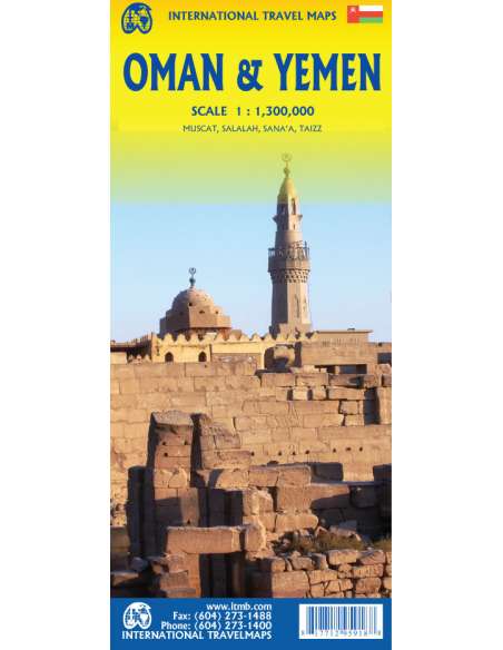 Yemen - Oman - Jemen - Omán térkép