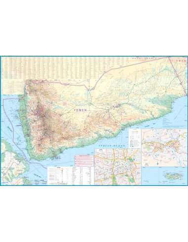 Yemen - Oman - Jemen - Omán térkép