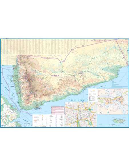 Yemen - Oman - Jemen - Omán térkép