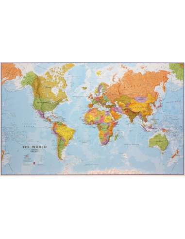 World political wall map - Politikai...