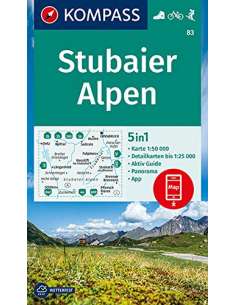 KK 83 Stubaier Alpok túra-, kerékpáros- és sítérkép