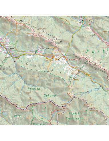 Bieszczady turistatérkép laminált