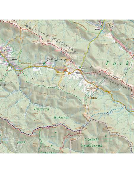 Bieszczady turistatérkép laminált