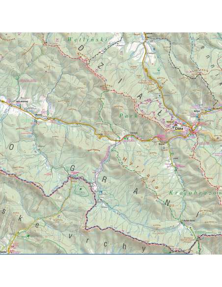 Bieszczady turistatérkép laminált