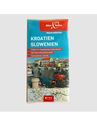 Horvátország - Szlovénia motoros térkép - Biker Betten