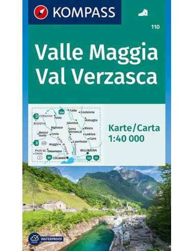 KK 110 Valle Maggia - Val Verzasca turistatérkép