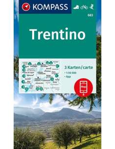 KK 683 Trentino 3 részes turistatérkép