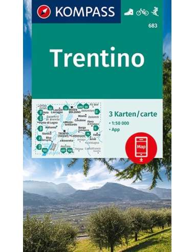 KK 683 Trentino 3 részes turistatérkép