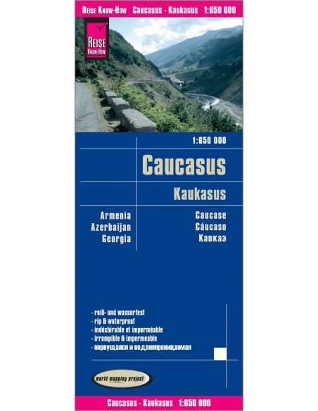 RKH Caucasus - Kaukasus: Armenia, Azerbaijan, Georgia - Kaukázus: Örményország, Azerbajdzsán, Grúzia térkép
