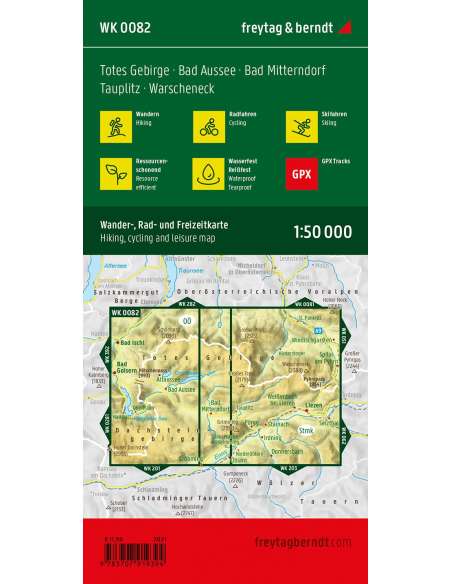 WK 0082 Totes Gebirge - Bad Aussee - Bad Mitterndorf - Tauplitz - Warscheneck turistatérkép