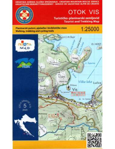 HG-DA 5 Otok Vis - Vis sziget térkép