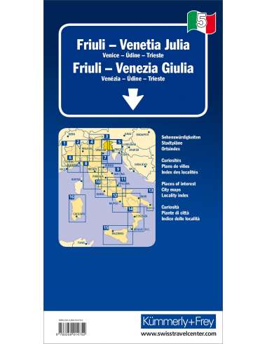 Friuli-Venezia Giulia - Udine - Trieszt térkép