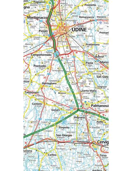 Friuli-Venezia Giulia - Udine - Trieszt térkép