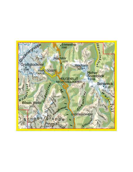 TO 080 Sonnblick - Großglockner Heiligenblut turistatérkép