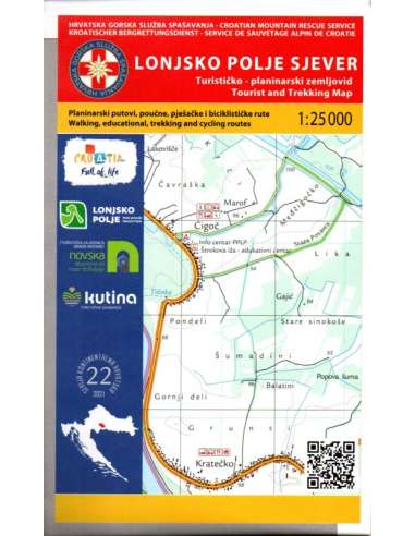 HG-KH 22 Lonjsko polje sjever turistatérkép