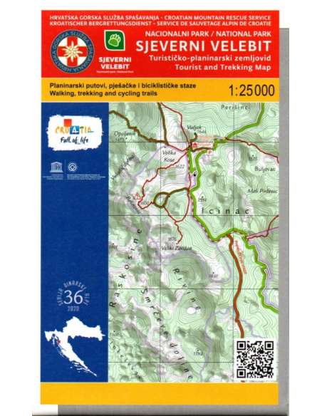 HG-DA 36 Sjeverni Velebit turistatérkép