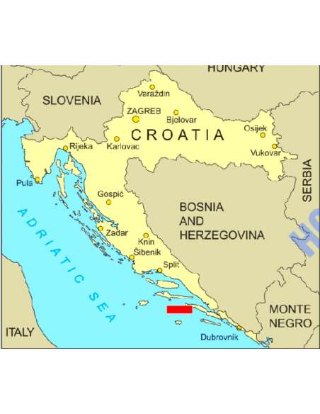 HG-DA 11 Otok Korcula turistatérkép