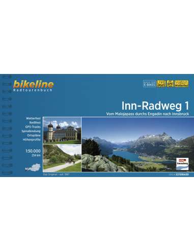 Inn-Radweg 1 - Vom Malojapass durchs Engadin nach Innsbruck - Inn kerékpáros atlasz