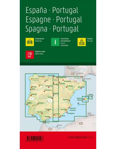 Spanyolország - Portugália térkép 2025