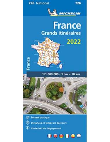 MN 726 France Route planning - Franciaország autótérkép - 2022