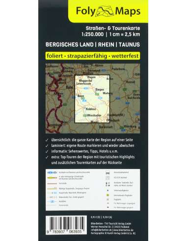 Bergisches Land - Rhein - Taunus motoros térkép...
