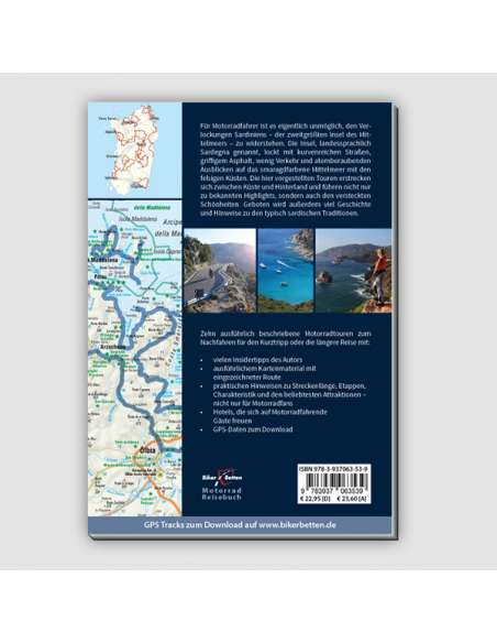 Sardinien auf dem Motorrad entdecken - Szardínia motoros túrakönyv