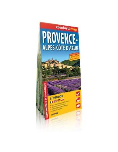 Provence-Alpes-Cote d'Azur térkép laminált -...