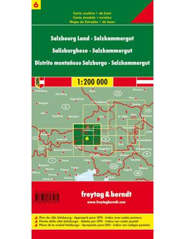Land Salzburg - Salzkammergut térkép