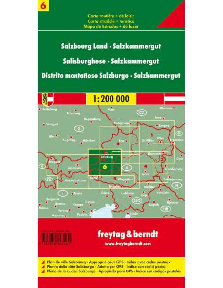 Land Salzburg - Salzkammergut térkép