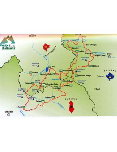Peaks of the Balkans -  A Balkán csúcsai térkép