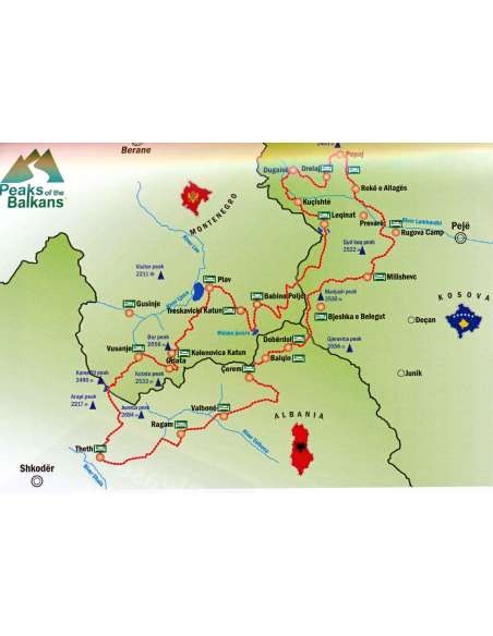 Peaks of the Balkans -  A Balkán csúcsai térkép