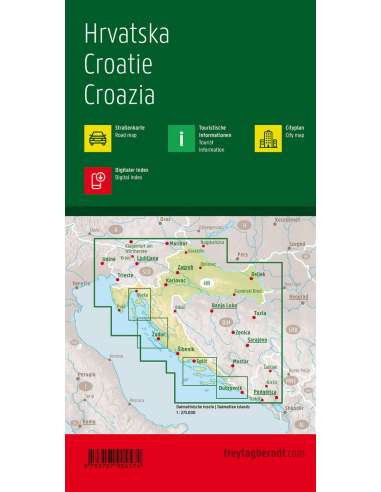 Croatia - Horvátország térkép 2026