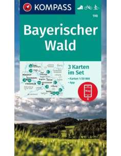 KK 198 Bayerischer Wald - Bajor-erdő 3 db-os túra- és...
