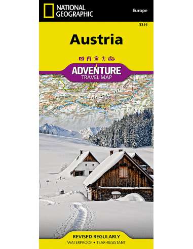 NG 3319 Austria - Ausztria Adventure térkép - vízálló