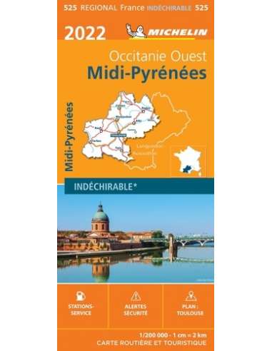 MN 525 Midi-Pyrénées - Közép-Pireneusok térkép...