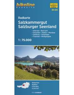 Salzkammergut - Salzburger Seenland kerékpáros térkép