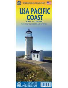 USA Pacific Coast - Csendes-óceáni partvidék  térkép
