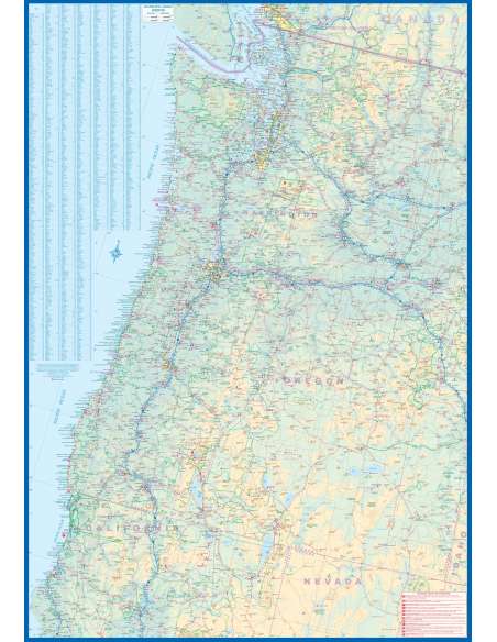 USA Pacific Coast - Csendes-óceáni partvidék  térkép