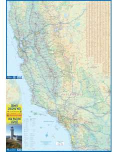 USA Pacific Coast - Csendes-óceáni partvidék  térkép 2