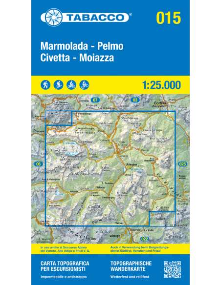TO 015 Marmolada - Pelmo - Civetta - Moiazza térkép