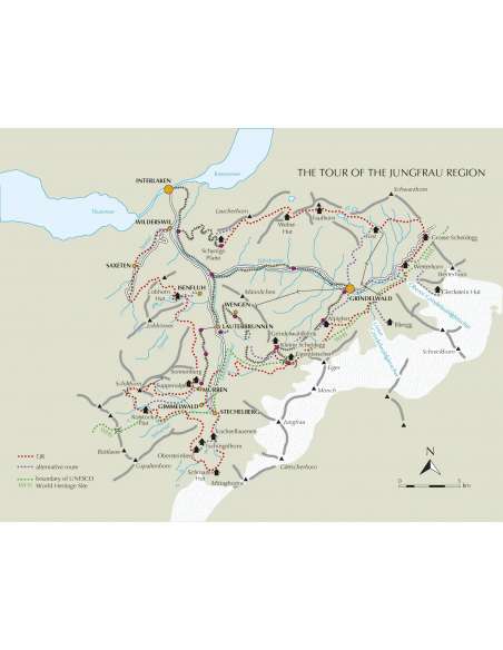Tour of the Jungfrau Region túrakönyv