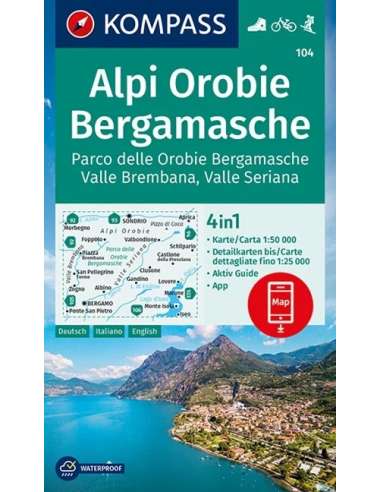 KK 104 Alpi Orobie Bergamasche túra-, sí- és...