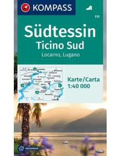 KK 111 Südtessin - Locarno - Lugano turistatérkép