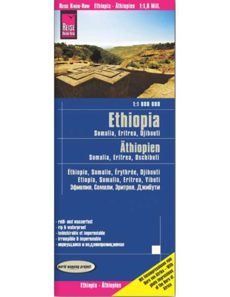 RKH Ethiopien, Somalia, Eritrea, Dschibuti - Etiópia, Szomália, Eritrea, Dzsibuti térkép