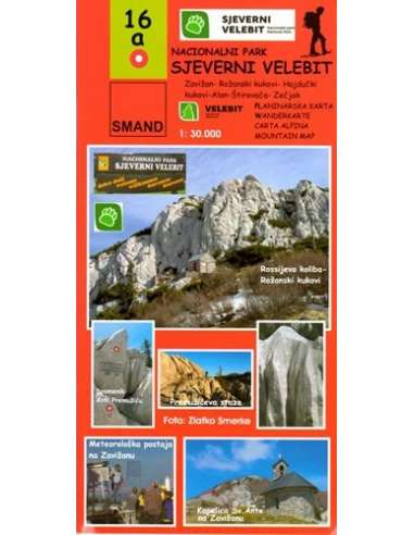 S 16a Sjeverni Velebit NP turistatérkép -...