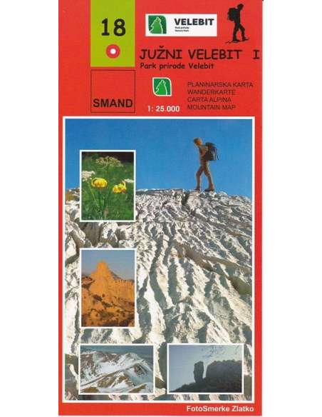 S 18 Juzni Velebit 1. - Dél-Velebit turistatérkép - 2022