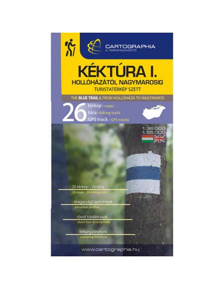 Kéktúra I. turistatérkép szett (Északi-középhegység) - (Hollóháza - Nagymaros)