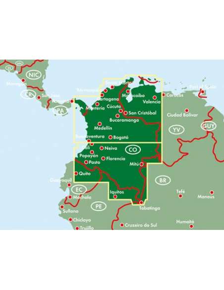 Colombia - Kolumbia térkép